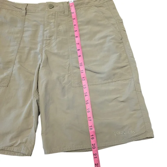 Patagonia Men's 20" Wavefarer Stand Up Tan Shorts Size 35 - Picture 6 of 10